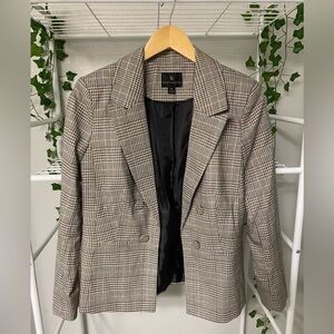 Brown Plaid Worthington Blazer